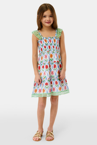 Roller Rabbit Blue Kids Infinity Floral Ceri Dress