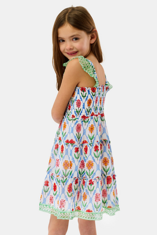 Roller Rabbit Blue Kids Infinity Floral Ceri Dress