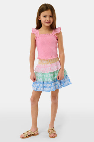 Roller Rabbit Pink Kids Fan Geo Tory Top