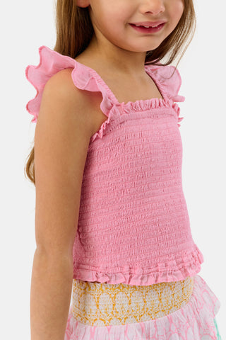 Roller Rabbit Pink Kids Fan Geo Tory Top