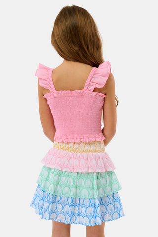 Roller Rabbit Pink Kids Fan Geo Tory Top