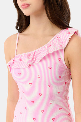 Roller Rabbit Pink Kids Mini Hearts Tula One Piece