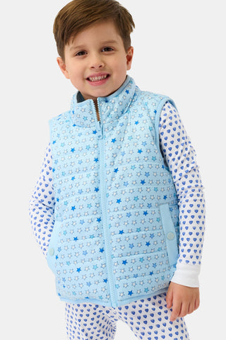Roller Rabbit Blue Kids Pop Stars Kiana Puffer Vest