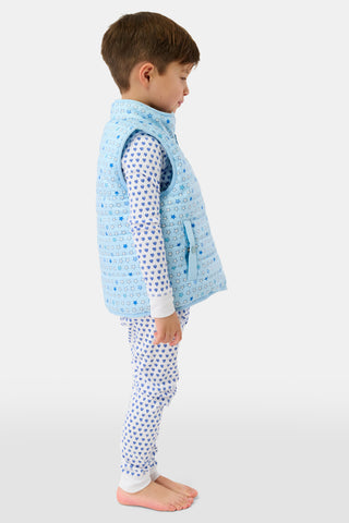 Roller Rabbit Blue Kids Pop Stars Kiana Puffer Vest