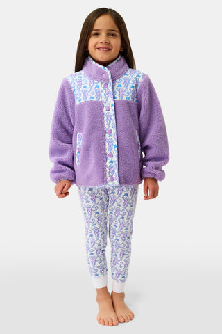 Roller Rabbit Lavender Kids Monkey Lizzie Fleece Jacket