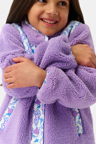 Roller Rabbit Lavender Kids Monkey Lizzie Fleece Jacket