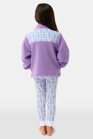 Roller Rabbit Lavender Kids Monkey Lizzie Fleece Jacket