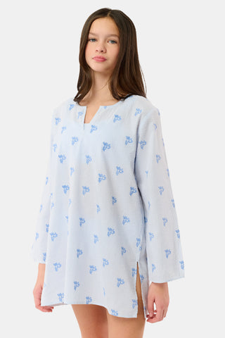 Roller Rabbit Blue Kids Mini Monkey Kurta