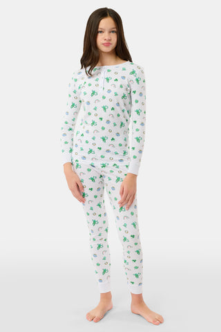 Roller Rabbit Green Kids Luck O' The Monkey Pajamas