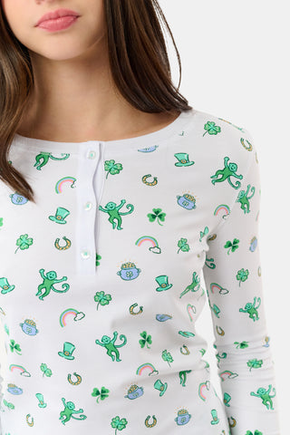 Roller Rabbit Green Kids Luck O' The Monkey Pajamas