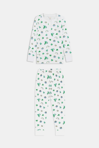 Roller Rabbit Green Kids Luck O' The Monkey Pajamas