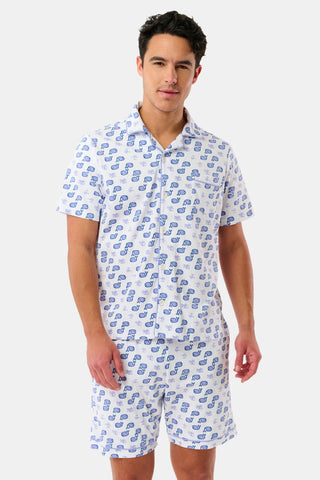 Roller Rabbit Men's Blue Moby Louie Pajamas