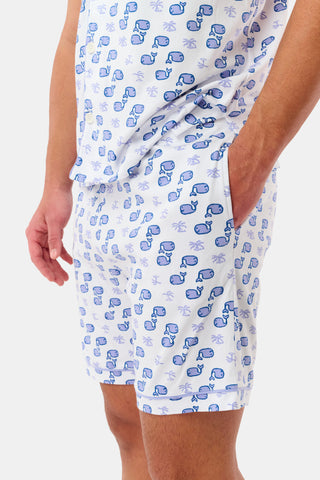 Roller Rabbit Men's Blue Moby Louie Pajamas