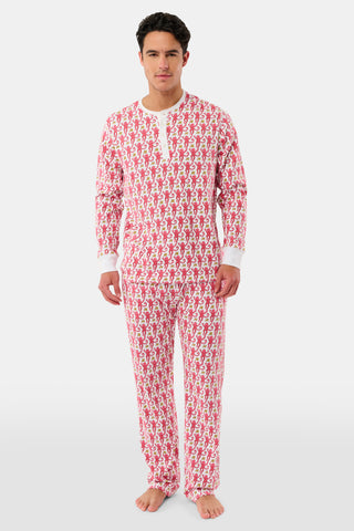 Roller Rabbit Men's Monkey Pink Spencer Pajamas