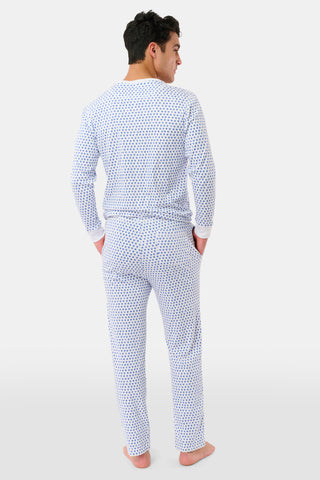 Roller Rabbit Blue Mens Hearts Spencer Pajamas
