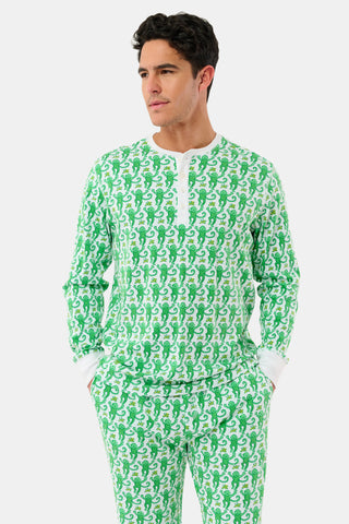 Roller Rabbit Men's Emerald Monkey Spencer Pajamas 