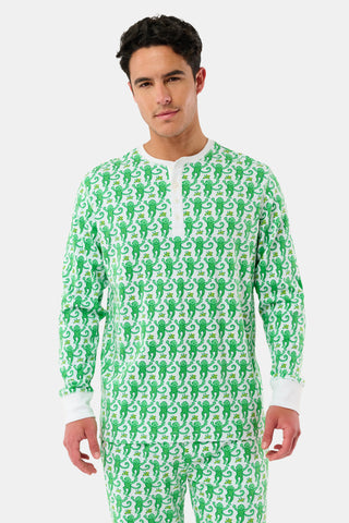 Roller Rabbit Men's Emerald Monkey Spencer Pajamas 