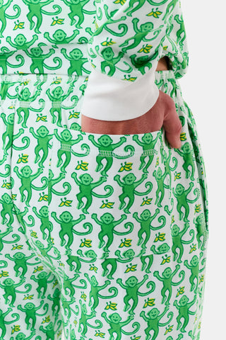Roller Rabbit Men's Emerald Monkey Spencer Pajamas 