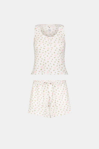 Roller Rabbit Pink Mini Monkey Blossom Cherry Tank Set