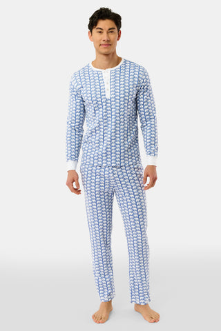 Roller Rabbit Blue Mens Hathi Spencer Pajamas