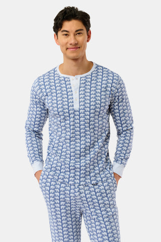 Roller Rabbit Blue Mens Hathi Spencer Pajamas