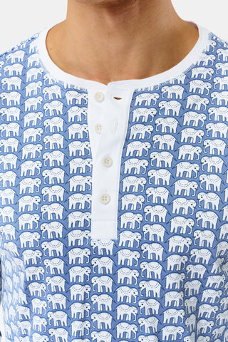 Roller Rabbit Blue Mens Hathi Spencer Pajamas