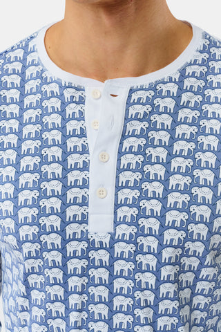 Roller Rabbit Blue Mens Hathi Spencer Pajamas