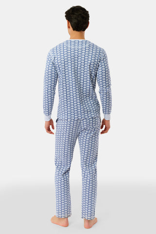 Roller Rabbit Blue Mens Hathi Spencer Pajamas