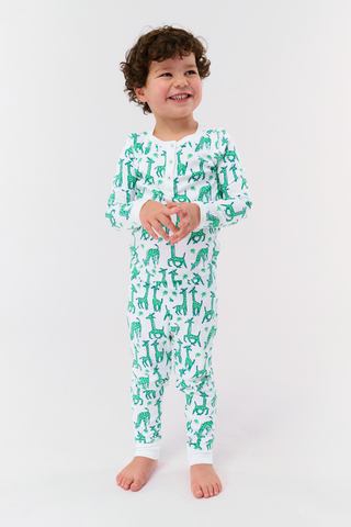 Roller Rabbit Green Kids Gigi Giraffe Pajamas