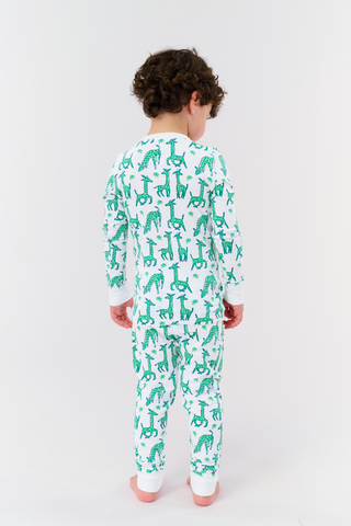 Roller Rabbit Green Kids Gigi Giraffe Pajamas