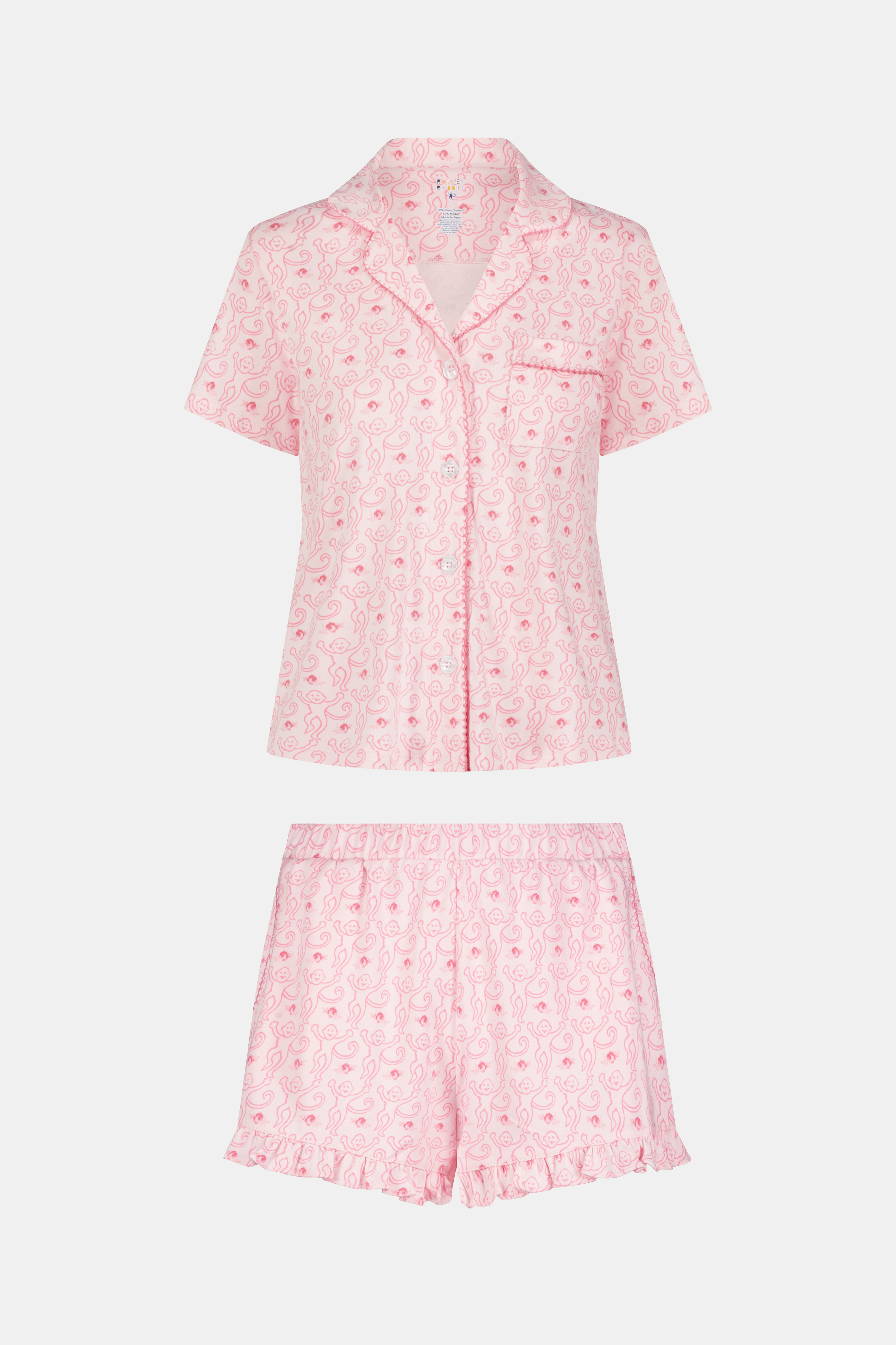 Monkey Rosebud Wyatt Polo Pajamas – Roller Rabbit