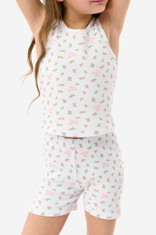 Roller Rabbit Pink Kids Mini Monkey Blossom Mila Tank Set