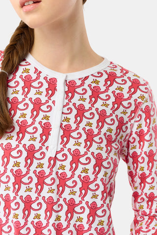 Roller Rabbit Pink Monkey Pajamas