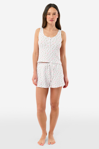 Roller Rabbit Pink Mini Monkey Blossom Cherry Tank Set