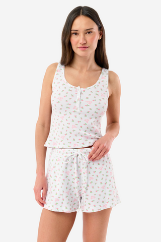 Roller Rabbit Pink Mini Monkey Blossom Cherry Tank Set