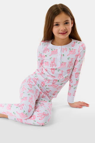 Kids Sleepy Sloth Pajamas view 2