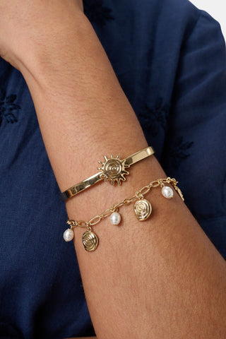 Roller Rabbit Gold Sun Charms Citra Bracelet Stack