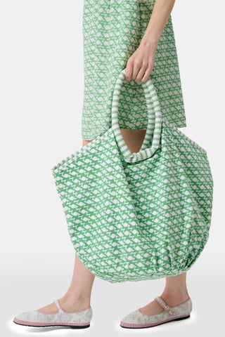 Roller Rabbit Green Cane Bondi Bag