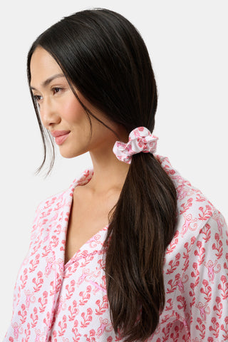 Roller Rabbit Red Rosa Ditsy Monkey Scrunchie