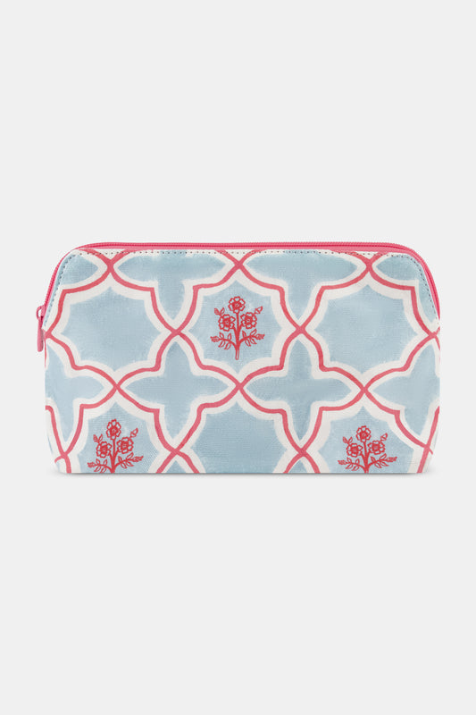 Roller Rabbit Blue Argan Rosebud Makeup Bag view 2