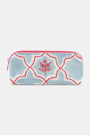 Roller Rabbit Blue Argan Rosebud Makeup Bag