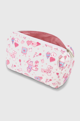 Roller Rabbit Multi Love Letters Quilted Makeup Bag
