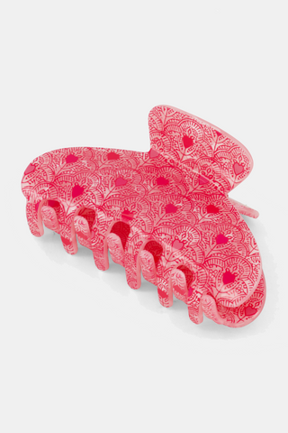 Roller Rabbit Pink Jemina Hearts Claw Clip
