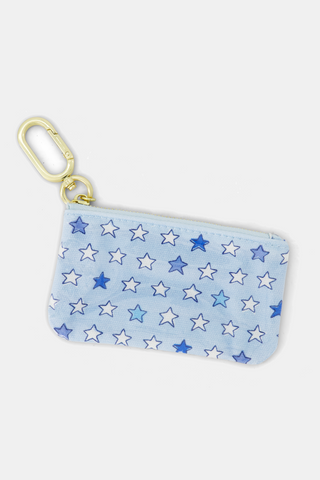 Roller Rabbit Sky Blue Pop Stars Coin Pouch