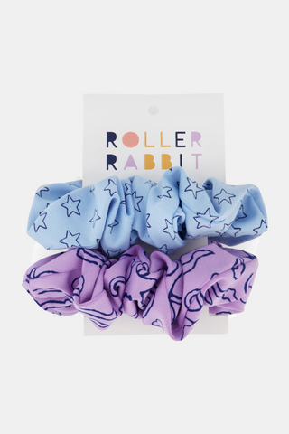 Roller Rabbit Multi Assorted Scrunchies Set Of 2