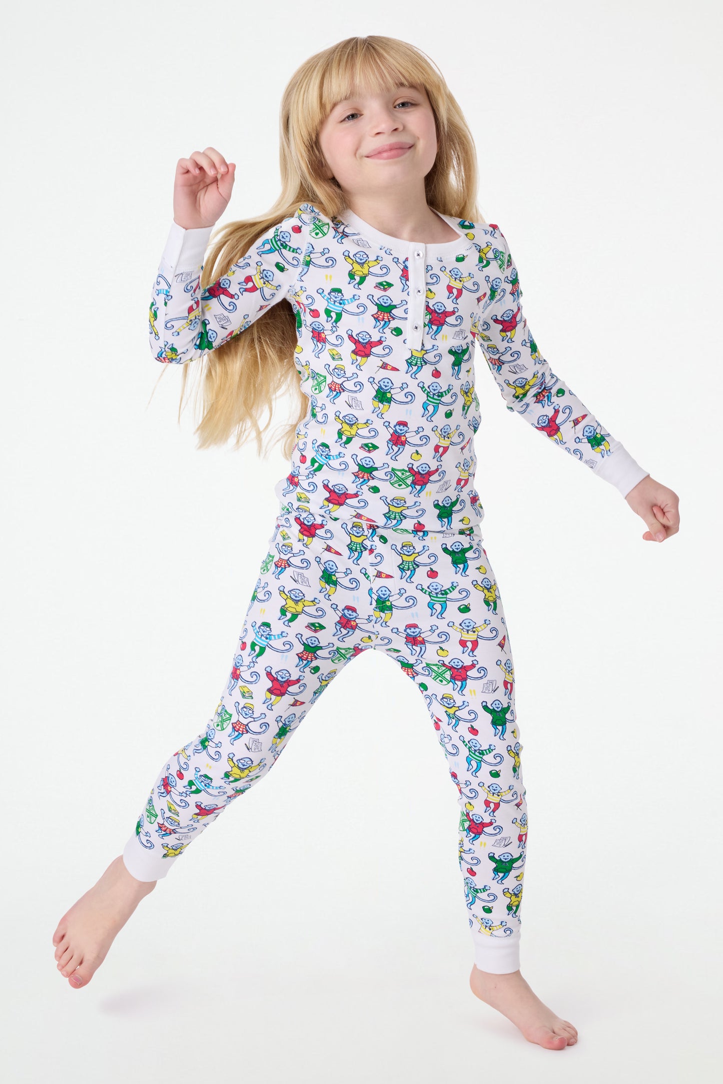 Roller Rabbit Kids Back To School Monkey Pajamas