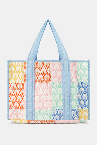 Roller Rabbit Multi Fan Geo Quilted Tote