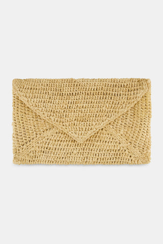 Hat Attack Natural Emmie Envelope Clutch