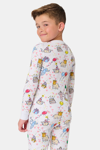 Roller Rabbit White Kids Birthday Bonanza Pajamas