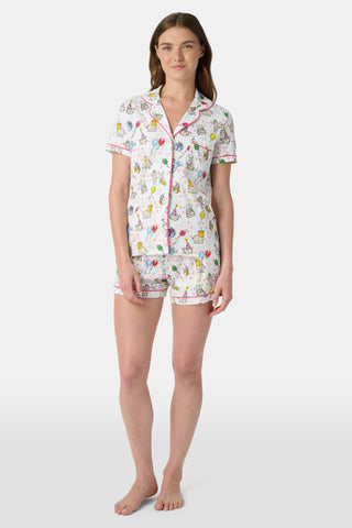 Roller Rabbit White Birthday Bonanza Polo Pajamas